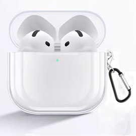 ILYAML for AirPods 4 Case, TPU Material, Case for AirPods 4, Wireless Charging, Lightweight, Scratch-Resistant, Slim, Shockproof, Waterproof, Dustproof, Lost Prevention, Soft, Protective Cava, Clear