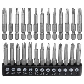 sourcing map 13pcs Magnetic Special Shaped Screwdriver Insert Bits Set Phillips/Slotted/U-Type/Y-Type/Triangle/Inner Cross/3-Points 1/4" Hex Shank 2" Length Power Drill Bits with Bit Holder