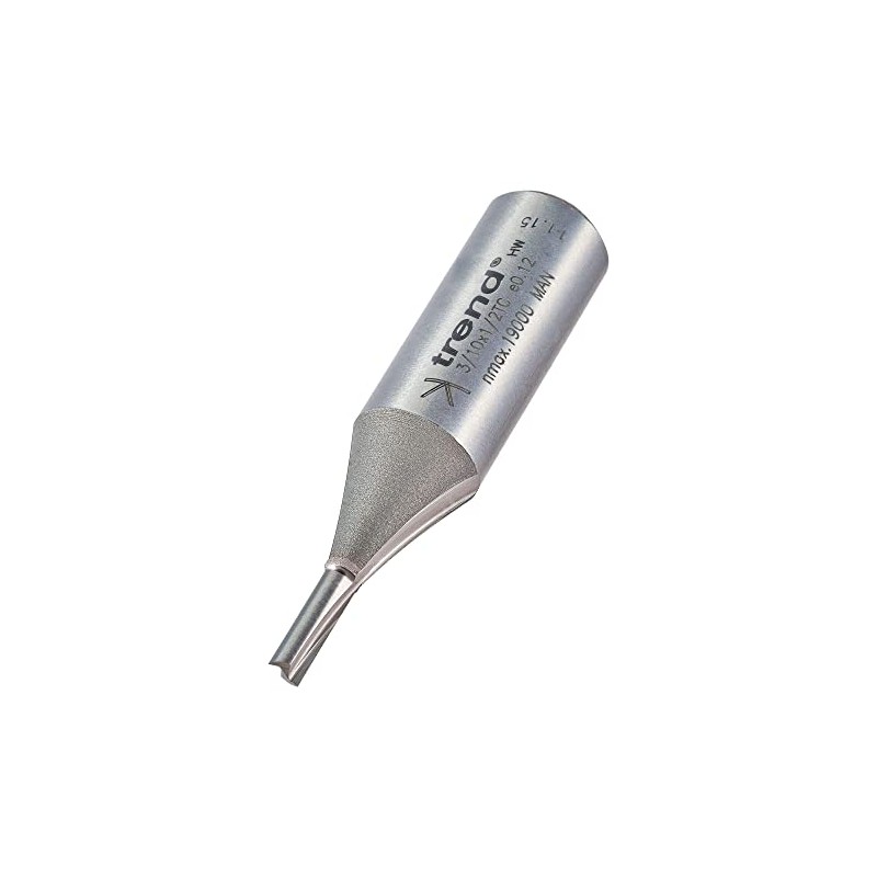 Trend Professional Straight Two Flute Router Cutter Bit, 1/2 Inch
