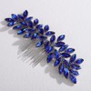 Teyglen Wedding Blue Rhinestone Hair Comb Crystal Bride Wedding Hair