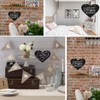 VANZACK Wedding Decor Hanging Chalkboard Sign, 8x7inch Wooden Heart Shaped