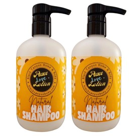 Black Canyon Home and Body Peace Love + Lotion Peach Clove & Cardamom Scented Natural Hair Shampoo, 16 Oz (2 Pack)
