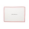Dean and Deluca Heavy Overlock Placemat White x Red Approx.