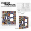 Kitchen Mexican Morocco Boho Tiles 2-Gang 1-Toggle 1-Duplex Device Combination