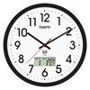 Couperos Analog Wall Clock,12inch Atomic Clock with LCD Display for