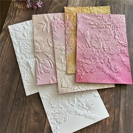Qoiseys Qoiseys 3D Cherry Blossom Rose Plastic Embossing Folders for Card Making,Embossing Template Paper Card Embossing Stencil for DIY Scrapbooking Photo Album Card Paper Craft Decoration (07)