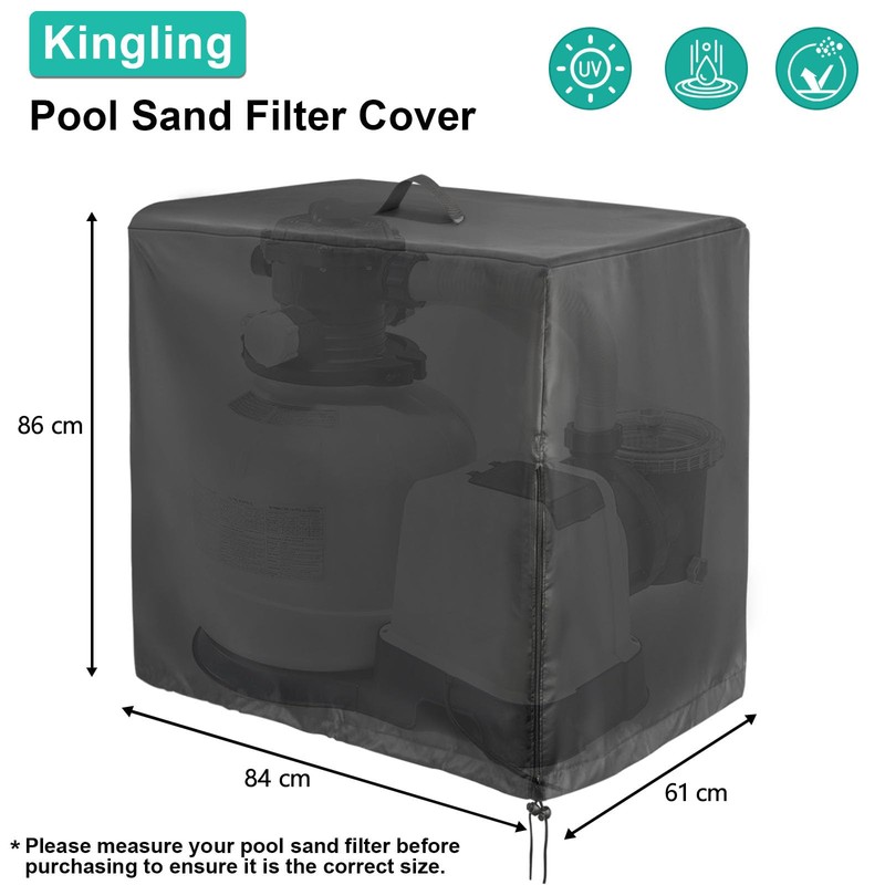 Kingling Sand Filter System Pool Cover for Intex Pool Pump,