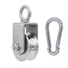 Penkwiio Cable Pulley + Carabiner Duplex Bearing 360 Degree Rotation