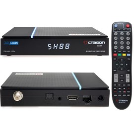 OCTAGON SX88 V2 (Version 2) 4K UHD S2+IP 1xDVB-S2 E2 Linux Smart TV Sat Receiver, Multiboot SW: Define OS + E2 Linux, H.265, Sat to IP, Card Reader, Multiroom, YouTube, Media Library, Web Radio, HD