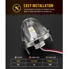 Partsam 2Pcs Dual Color Amber/Green LED Glass Lens Watermelon Lights,