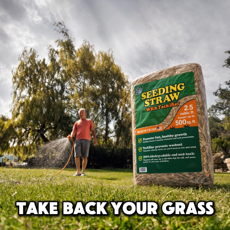 Seeding Straw with Tackifier, 2.5 cu ft (Covers up to
