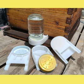 AukBeeFun 6 Pack Bee Feeders for Hives Mason Jar Sugar Water Feeder for Bees