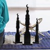 Crazy Night 3 Pcs Black Islamic Minaret Set - Wooden
