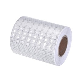 PATIKIL Reflective Tape, 4 Inch x 33 Ft Waterproof High Visibility Warning Safety Adhesive Tape Outdoor Reflector for Cars Trucks, White