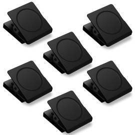 GUOKOFF Fridge Magnetic Clips, 12 Pcs Magnetic Metal Clips, Fridge Magnets, Magnetic Clips, Magnet Clips for Whiteboard, Refrigerator, Home, Office