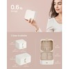 SONGMICS Jewelry Box, Travel Jewelry Case, 2-Layer Jewelry Holder Organizer,