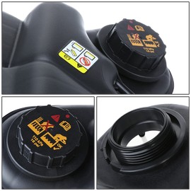 Auto Dynasty FO3014143 Factory Style Car Coolant Overflow Reservoir Tank with Cap Compatible with Ford F250 F350 F450 F550 Super Duty 5.4L 6.0L 6.8L 05-07, White