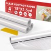 Contact Paper Clear 4 Rolls 18 in X 4.5 ft