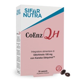 Sifar Nutra CoEnz QH | Kaneka QH | forma attiva di coenzima Q10 | UBICHINOLO 100mg | antiossidante e metabolismo energetico | 30 capsule