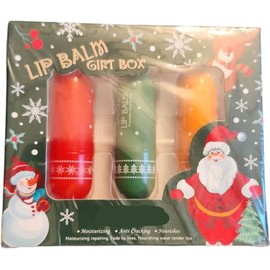 Set de caja de regalo de bálsamo labial navideño, tema navideño, 0.13 oz cada uno. Hidratante de cereza, miel antigrietas y sabores hidratantes de aguacate