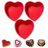 Heart Shaped Cake Pans, 3pcs 6 Inch Silicone Cake Pan