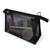 FuninCrea Mesh Makeup Bag Nylon Small Toiletry Bag with Zipper,
