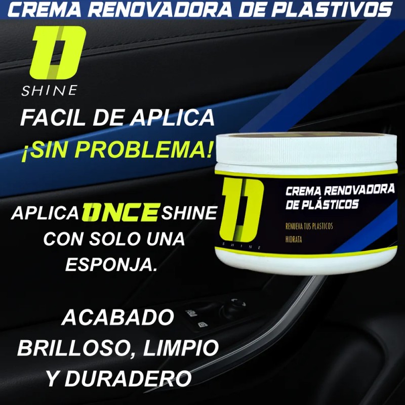 Crema Restaurador De Plasticos Once Shine Para Interiores Blanco