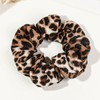 Flomiara Haargummis für Damen, Satin-Haargummis, weicher, solider Leopardenmuster, elastisch, dicke