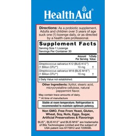 OralProbio 30ct, Once Daily Chewable Tablets, Supports Optimum Ear, Mouth, and Throat Health, Non GMO, Gluten Free, Peppermint Flavor, Contains BLIS K12 & M18