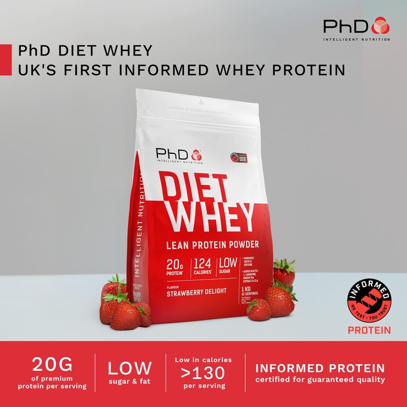 PhD PhD Nutrition Diet Whey Lean Protein Powder | Strawberry