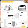 Qcdou Burger Press Kit, Smash Burger Press, 6PCS Flat Top