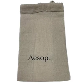 Aesop Aesop Cotton Bag Drawstring Bag Shopper (Small with Logo), Braun