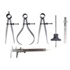 Taytools 6 Piece Measuring Set/Kit with 6" Spring Dividers, Inside