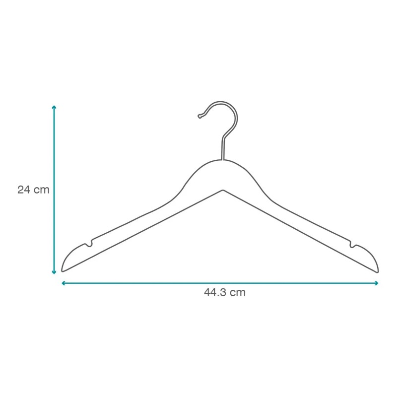 Exhivit Gancho De Madera Para Ropa Paquete Con 50 Piezas