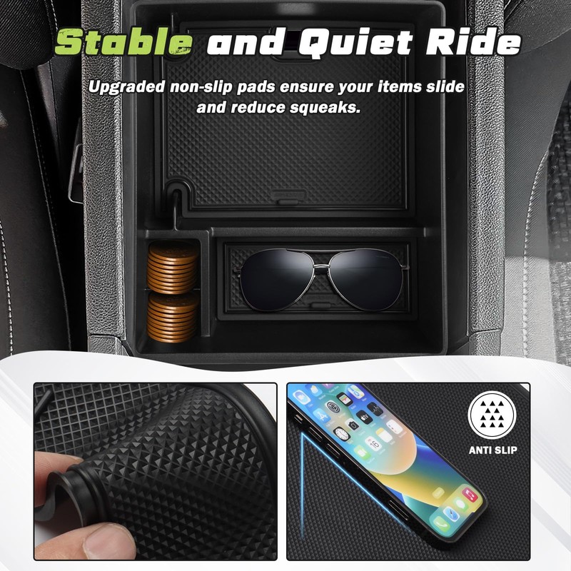 Sunsdrew Center Console Organizer for GMC Acadia 2017-2023 Accessories Acadia