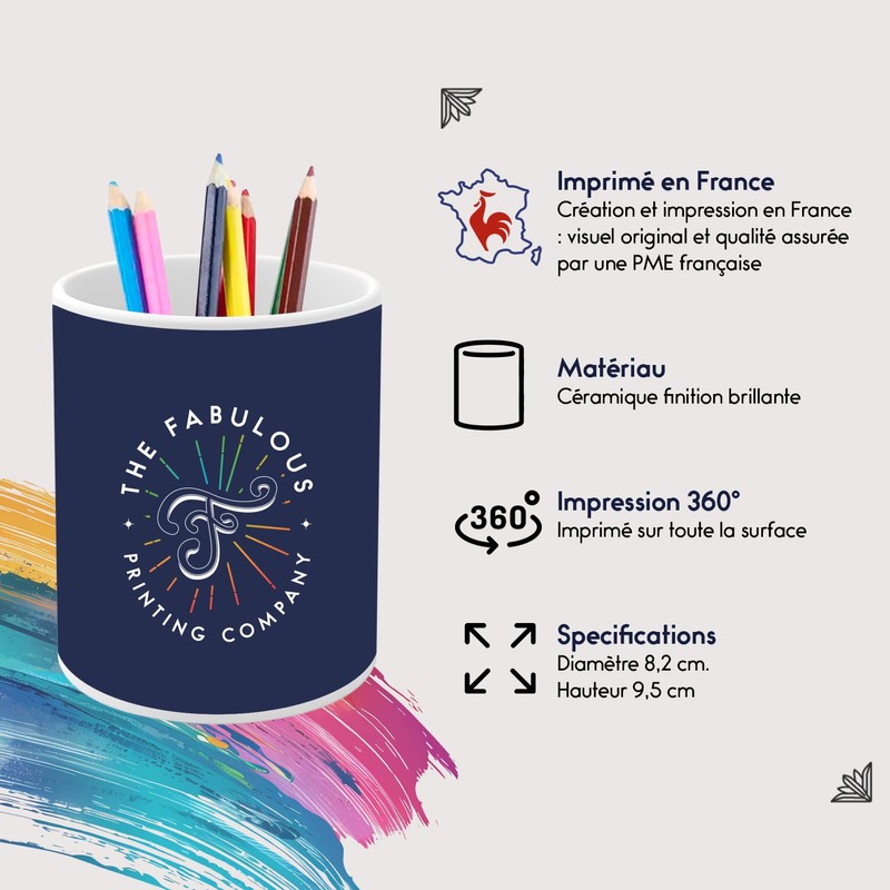 Fabulous Pupsicle Dog Ice Cream Pets Ceramic Pen Pot 11oz