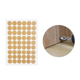 Aopin Screw Hole Stickers PVC Covers Self Adhesive, 21mm Decorative Stickers Screws Covers Caps Great for Wooden Furniture Wardrobe Cabinet Shelf Desk Plate 1 Sheet, PC-275 Maple
