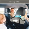 Hiitytin 7-In-1 Car Seat Back Organizer with 3.74” Cup Holders,