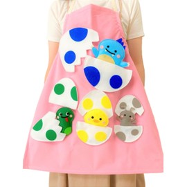 Tetekumo Okinashi Apron® Maaru Tamago Doll Theater Nursery Apron (1. Apron Set)
