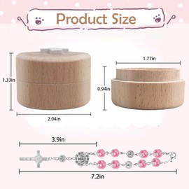 My First Rosary, Baby Rosary Baptism Keepsake Box, Rosary Catholic Gift for Girls, Pink Rosary, Baby Birthday Gift, Used for Newborn Baptism Ceremony(Pink)