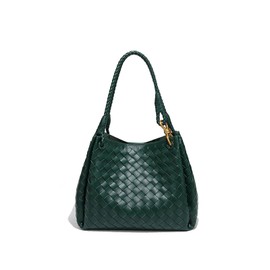 Lexiyat Woven Tote Bag for Women Leather Shoulder Purse Hobo Bags Travel Purse with Wristlet