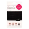 Kooshoo Plastic-Free Flat Hair Ties - Black, 5 Pack