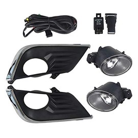 munirater Driver+passenger Side Fog Lights with Front Bumper Bezel Wires Switch Bulbs Replacement for 2016-2018 Nissan Altima