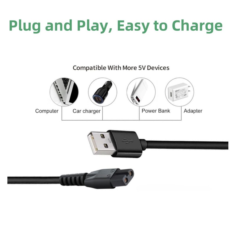 Replacement Charging Cable Compatible with Meridian Grooming Electric Shaver Trimmer,Charging