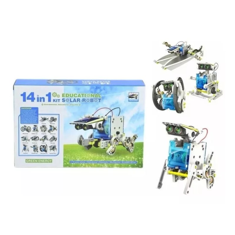 Radox Robot Solar Armable Con Panel Solar Kit 14 Diseños