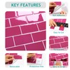 VEELIKE 6 Sheets Berry Pink Subway Tile Peel and Stick