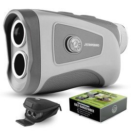 Stripebird - Pro Tour Golf Rangefinder with Slope (Gray) - Range Finder Golf with Ultra-Strength Magnet - Laser Rangefinder w/Slope Technology & Flag Pole Lock Vibration - Golf Range Finder