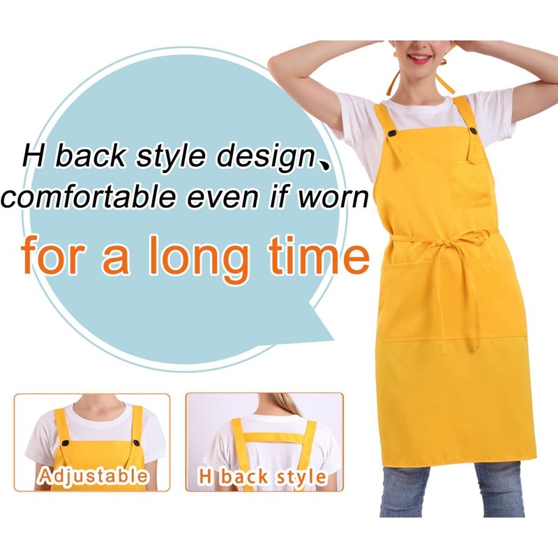 1 PCS H Style Apron with Pocket for Women, Men