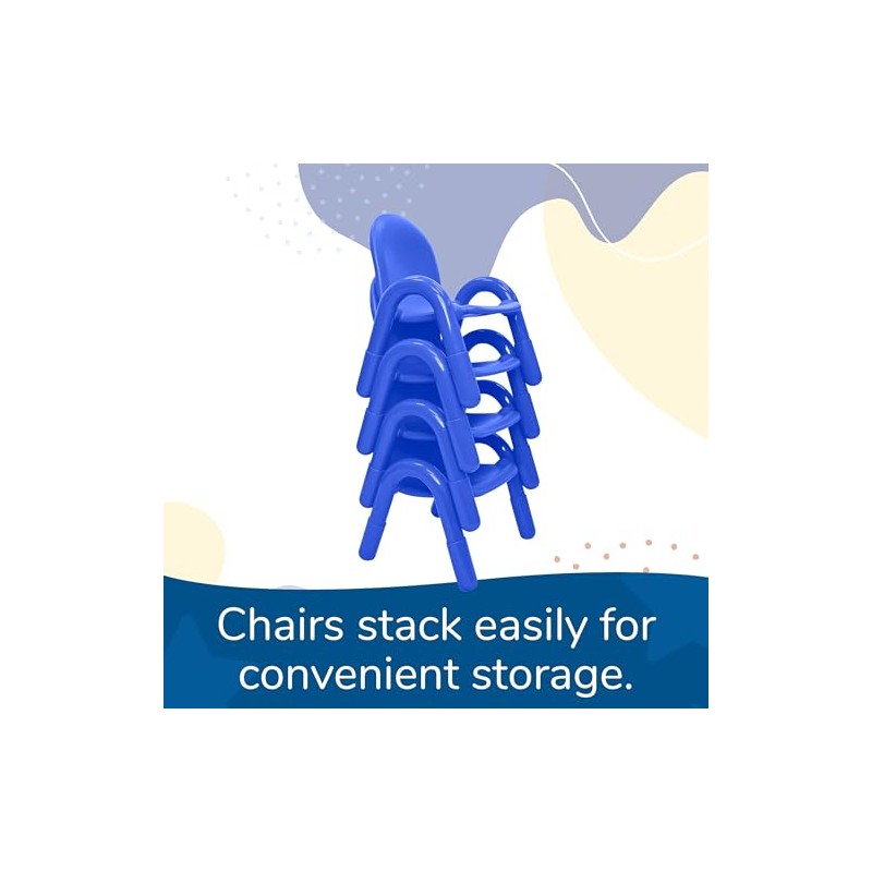 Children’s Factory Baseline 9" Child Chair, Royal Blue, 2 Pack,