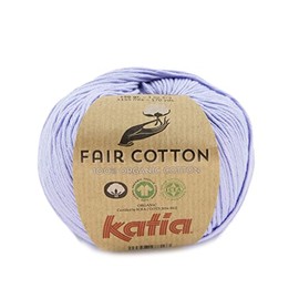 Katia Fair Cotton – Colour: Purple Pastel (48) – 50 g/Approx. 155 m Wool